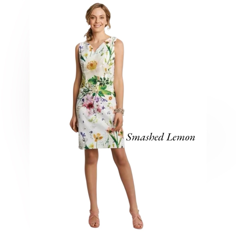 Smashed Lemon 60’s Pencil Dress Floral Print